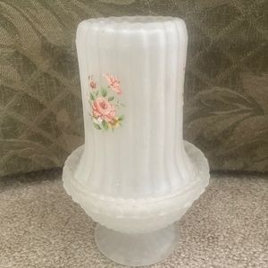 Frosted glass ceramic tea light